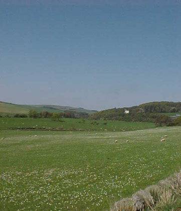 View of Haughfoot area from A7 looking North